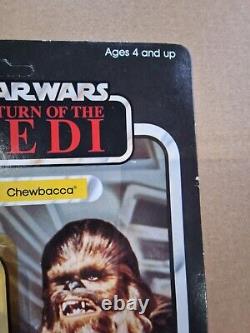 Star Wars Vintage Kenner MOC Chewbacca 65 back ROTJ Unpunched 1983 Original