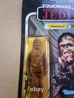 Star Wars Vintage Kenner MOC Chewbacca 65 back ROTJ Unpunched 1983 Original