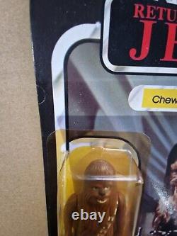 Star Wars Vintage Kenner MOC Chewbacca 65 back ROTJ Unpunched 1983 Original