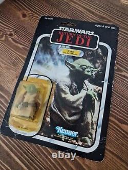 Star Wars Vintage Kenner MOC Yoda Brown Snake ROTJ 1983 Original