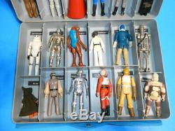 Star Wars Vintage Kenner Original Lot Of 24 Action Figures Weapons And Case