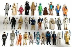 Star Wars Vintage Lot Of 31 Different Action Figures/Weapons And Carrying Case