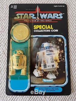 Star Wars Vintage R2-D2 Pop Up Sabre MOC Carded POTF Coin (AFA)