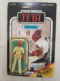 Star Wars Vintage ROTJ Jedi Admiral Ackbar Card 65 Back MOC