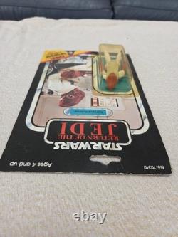 Star Wars Vintage ROTJ Jedi Admiral Ackbar Card 65 Back MOC