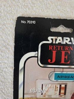 Star Wars Vintage ROTJ Jedi Admiral Ackbar Card 65 Back MOC