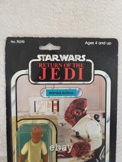 Star Wars Vintage ROTJ Jedi Admiral Ackbar Card 65 Back MOC