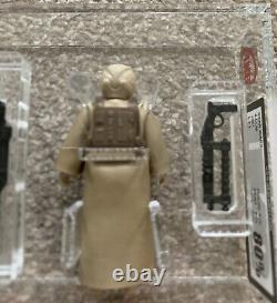 Star Wars Vintage Zuckuss & 4-Lom Twin Graded Laser Cut Case UKG 80% Hong Kong