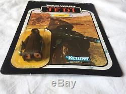 Star Wars Vintage carded ROTJ Jawa 77 Back Unpunched MOC w- Case 1983