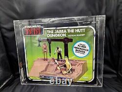 Star wars Vintage MISB Jabba Dungeon Playset Green Box Graded ROTJ Boxed Last 17