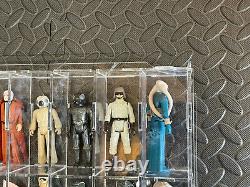 Star wars vintage Figures Job Lot X 33 Including Display Case Stand