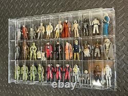 Star wars vintage Figures Job Lot X 33 Including Display Case Stand