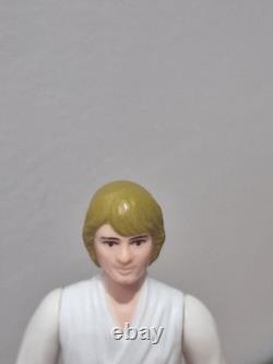 Stunning! Star Wars Vintage Luke Farmboy Brown Hair 1977 Kenner Original