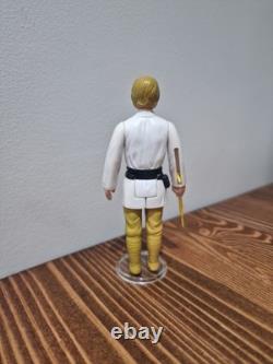 Stunning! Star Wars Vintage Luke Farmboy Brown Hair 1977 Kenner Original Figure