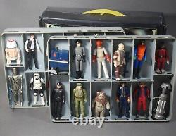 VINTAGE STAR WARS 25 ACTION FIGURES + WEAPONS + COLLECTOR'S CASE KENNER lot