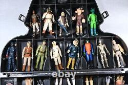 VINTAGE STAR WARS 32 ACTION FIGURES + WEAPONS + DARTH VADER CASE KENNER lot