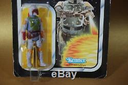 VINTAGE STAR WARS Boba Fett ACTION FIGURE 41 D BACK KENNER MOC + CASE ESB