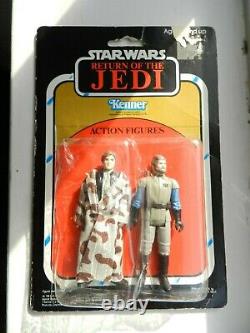 VINTAGE STAR WARS Rare Carded ROTJ 2 PACK Han Solo Trench General Madine MOC