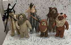 VINTAGE STAR WARS X6 EWOKS LOT (4 are 100% COMPLETE)