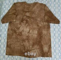 VTG 90s Star Wars Liquid Blue Chewbacca T Shirt Tie Dye All Over Print Movie XL