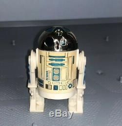 VTG Star Wars POTF R2-D2 POP UP LIGHTSABER- WORKS! LAST 17- NO SABER -ex+