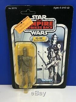 VTG Star Wars RARE IG-88 MOC 32 A BACK UNPUNCHED ESB Kenner Sealed