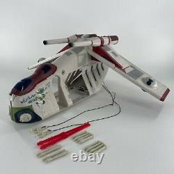 VTG Star Wars Republic Gunship Lucky Lekku Ship The Clone Wars Hasbro 2002 NICE