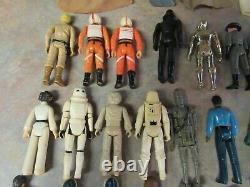 Vintage 1977-1983 Kenner Star Wars Action Figure Lot Of 40