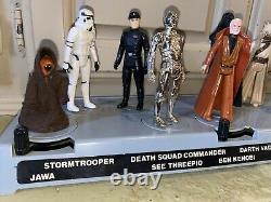 Vintage 1977 Kenner Star Wars Mail Away First 12 Figure Stand & First 12 Figures