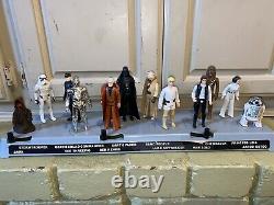 Vintage 1977 Kenner Star Wars Mail Away First 12 Figure Stand & First 12 Figures