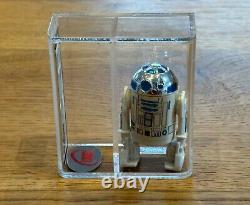 Vintage 1977 Star Wars R2-D2 Solid Dome Figure 80% Graded Hong Kong