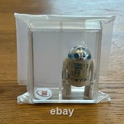 Vintage 1977 Star Wars R2-D2 Solid Dome Figure 80% Graded Hong Kong