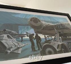 Vintage 1980 Star Wars Ralph Mcquarrie Paintings Print Millennium Falcon ESB