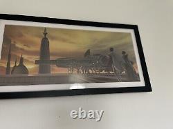 Vintage 1980's Star Wars Cloud City Ralph Mcquarrie Art print Millennium Falcon