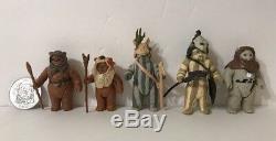 Vintage 1983-1985 Star Wars ROTJ POTF Ewok Lot Of 5 Romba Paploo Teebo Original