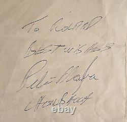 Vintage 1983 PETER MAYHEW HANDWRITTEN PEN AUTOGRAPH CHEWBACCA STAR WARS