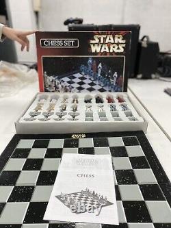 Vintage 1999 Star Wars Trilogy Chess Set Boxed Rare Collectors Set a la carte