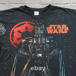 Vintage 90s Star Wars Darth Vader Shirt XL L Tshirt AOP All Over Print