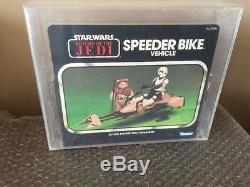Vintage Kenner 1983 Star Wars ROTJ Boxed Speeder Bike AFA 85 NM+