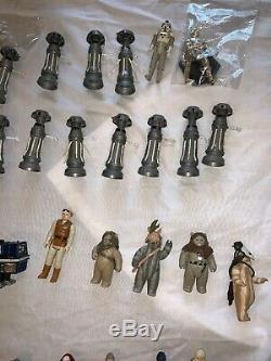 Vintage Kenner Star Wars 90 figures lot weapons accessories 77-85 Vader/Luke