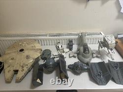 Vintage Kenner Star Wars Bundle Job Lot Milenium Falcon Scout Walker Slave Ship