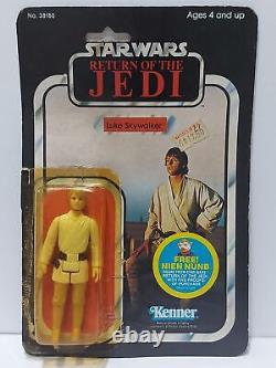 Vintage Kenner Star Wars Luke Skywalker Farmboy Brown Hair Hong Kong ROTJ 48 bk