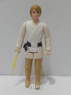 Vintage Kenner Star Wars Luke Skywalker Farmboy Brown Hair Hong Kong ROTJ 48 bk