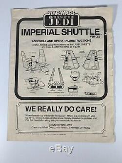 Vintage Kenner Star Wars ROTJ IMPERIAL SHUTTLE withOriginal Box/Manual & IT WORKS