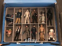 Vintage Kenner Star Wars Vinyl Collectors Case with Trays, 22 Figures + guns