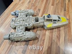 Vintage Kenner- Star Wars- Y-Wing Fighter Vehicle Ship 1983 incomplete