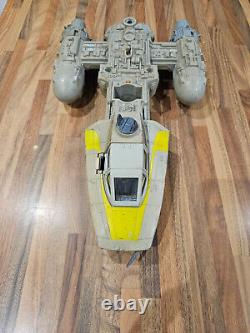 Vintage Kenner- Star Wars- Y-Wing Fighter Vehicle Ship 1983 incomplete