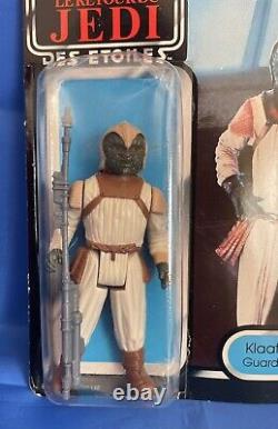 Vintage Palitoy Star Wars Klaatu Skiff Guard Figure MOC 70 Back Tri Logo