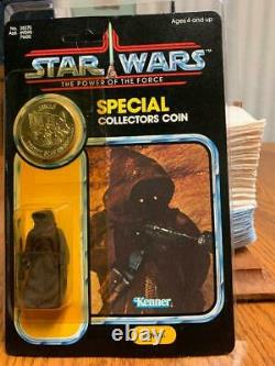 Vintage Power of the Force Jawa mint on card with coin! 1984! READ