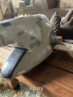 Vintage Rare Star Wars Slave 1 Fully Complete And Working With Carbonate Block